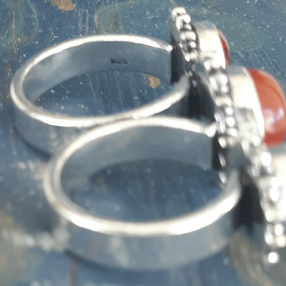 New Carnelian and Garnet Adjustable 925 Silver Knuckle Ring. - Picture 8 of 8